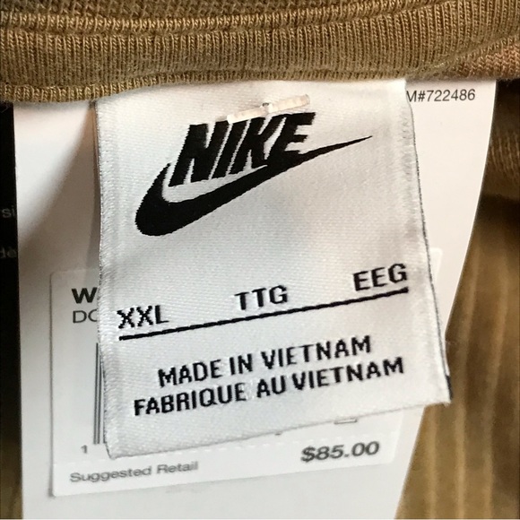 Nike Sportswear Women's Velour Tan Corduroy 1/4 Zip Pullover Collard Top Sz XXL - Picture 5 of 8